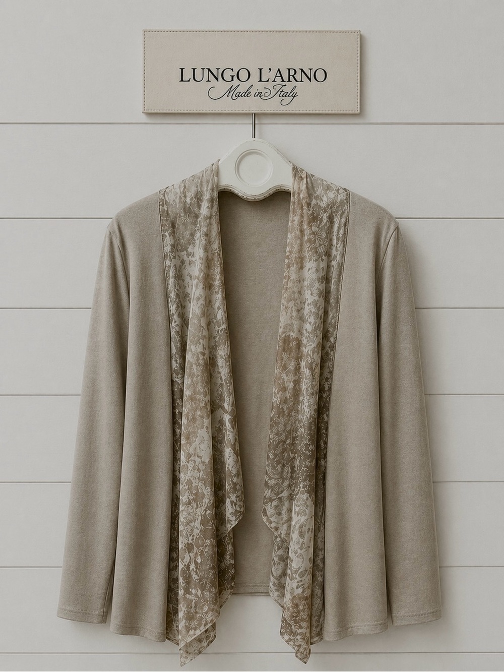 Beige Draped Cardigan – Lungo L’Arno – XL